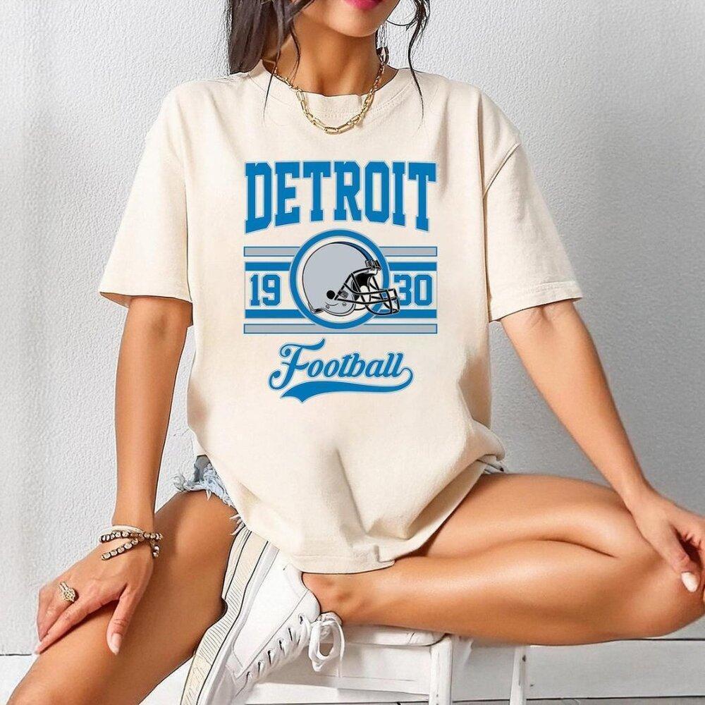 Retro Detroit Football Shirt, Detroit Tee